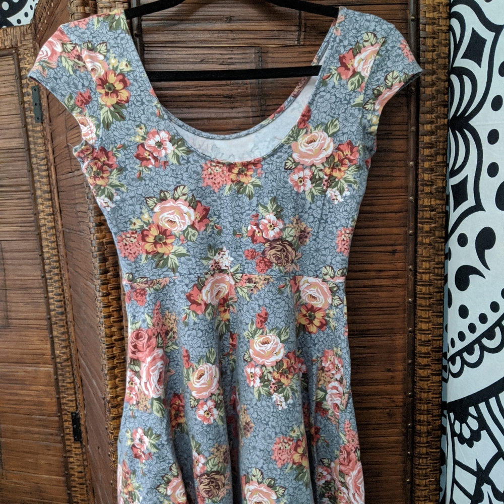 Floral fit and flare dress